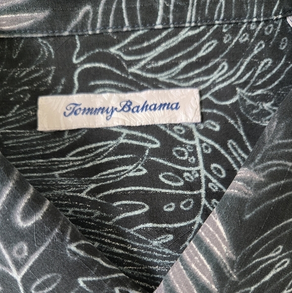 TOMMY BAHAMA Big And Tall Silk Luminescent Fronds Long Sleeve Shirt  size XXL - Picture 13 of 16